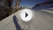 Groomer ski run with GoPro at Big Bear Mountain